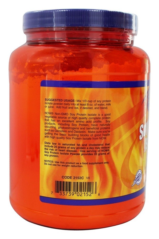 NOW Foods Soy Protein Isolate Non-GMO Powder, 2 lbs