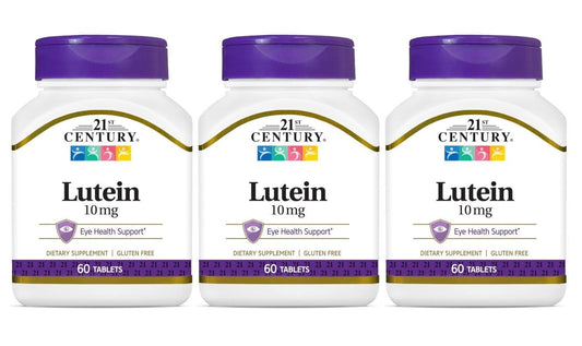 21st Century Lutein 10 mg Tablets, Pack of 3