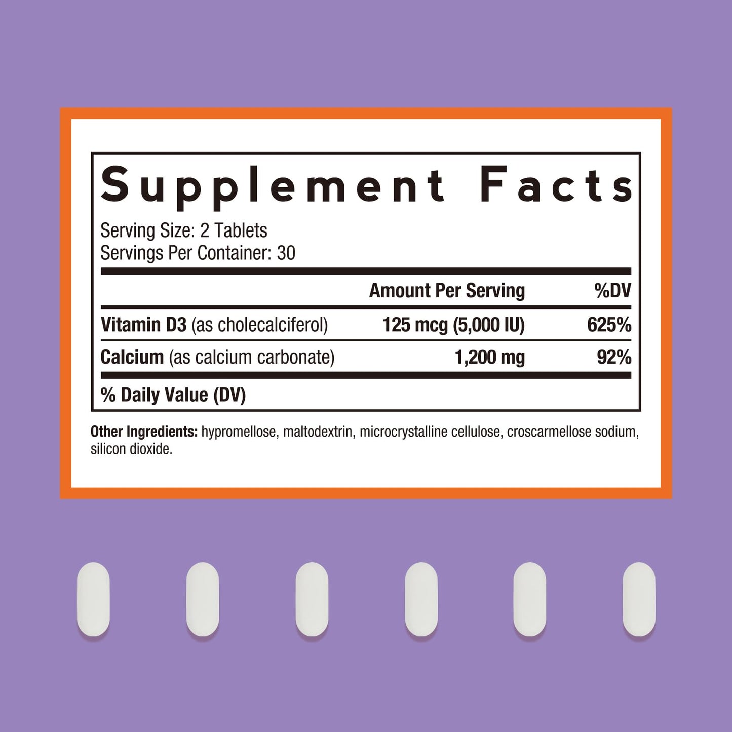 Doctor's Recipes Calcium 1200 mg with Vitamin D3, 60 Tablets