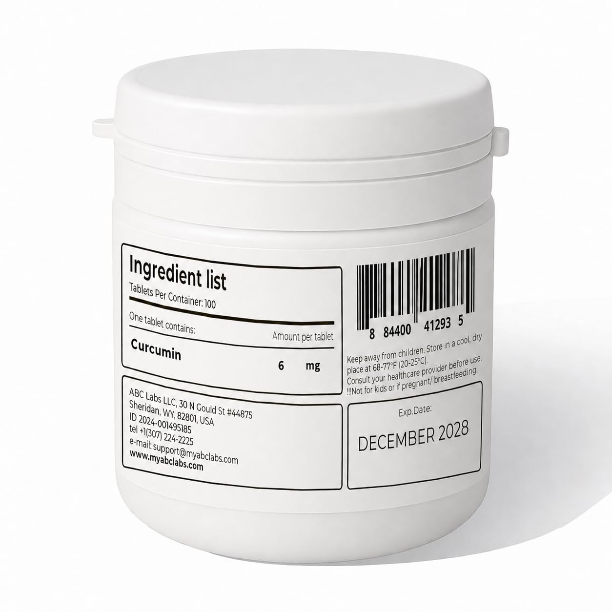 ABC Labs 6 mg Tablet, 100 Tablets