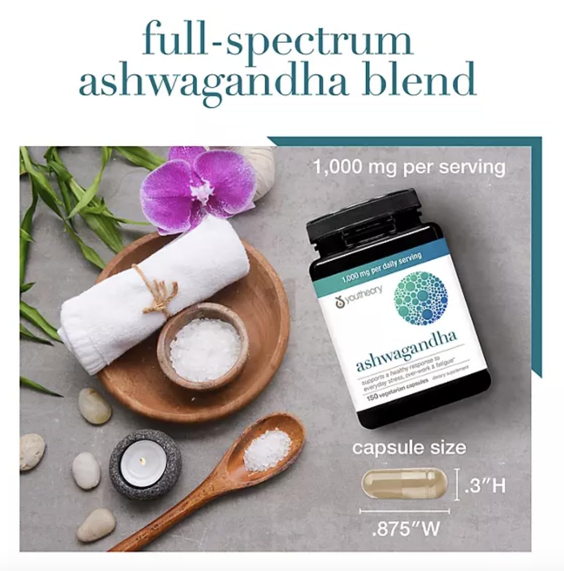 Youtheory Ashwagandha Capsule 150 Count