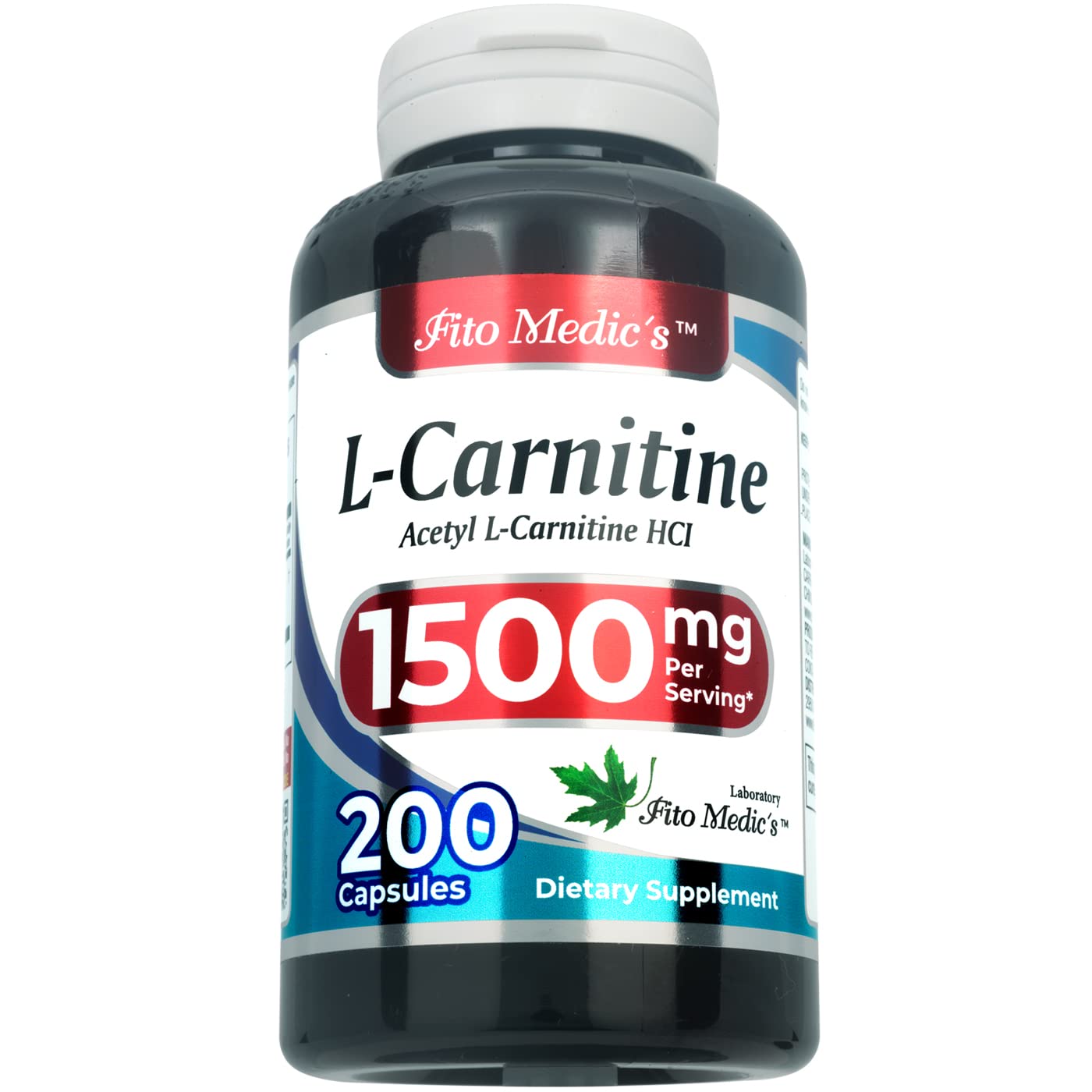 FITO MEDIC'S Acetyl L-Carnitine Supplement, 200 Capsules