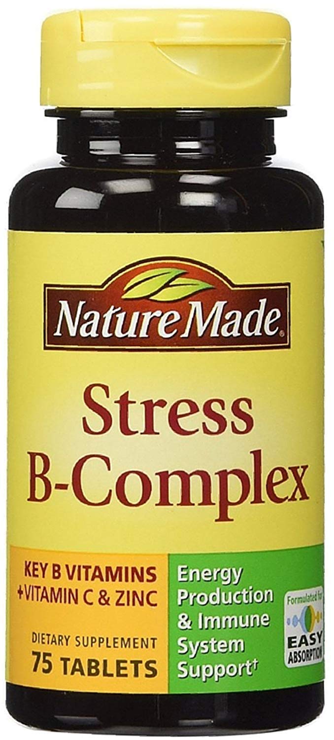 Nature Made Stress B-Complex Dietary Supplement Tablets with Vitamin C & Zinc, 450 Tablets