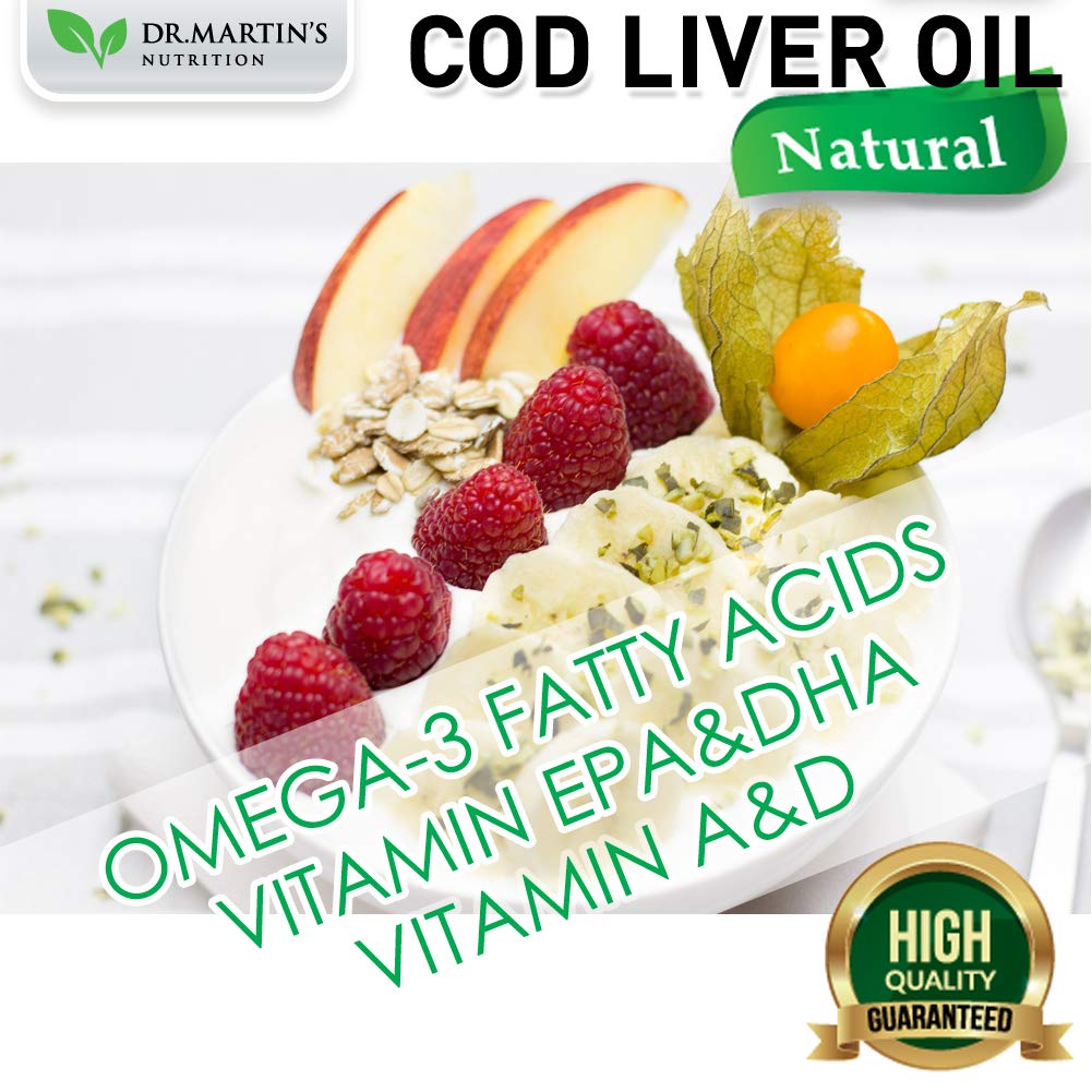 DR. MARTIN'S NUTRITION Burpless Cod Liver Oil Capsules 100 Count