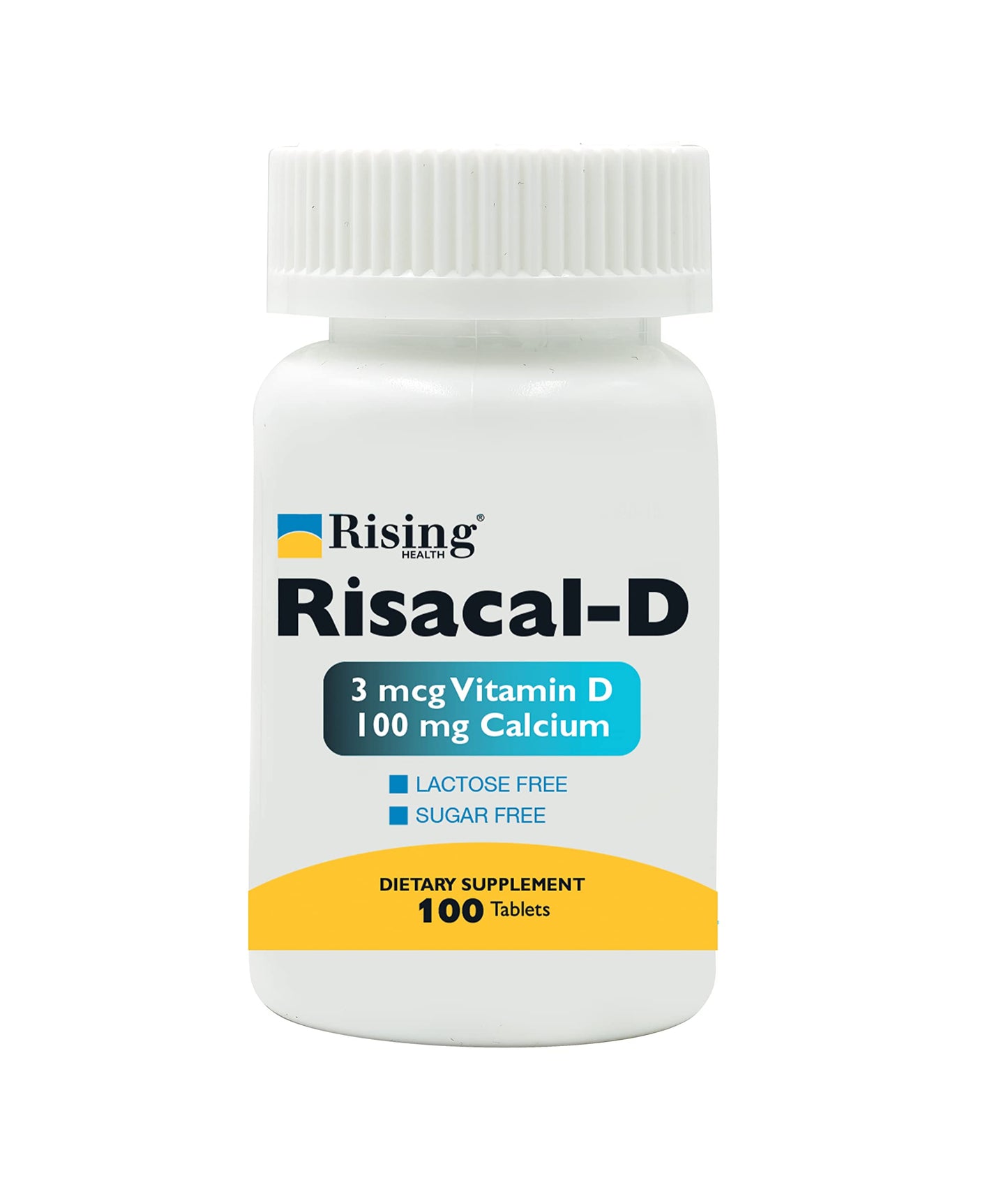 Rising Risacal-D Vitamin D3 & Calcium Supplement Tablet, 100 Tablets
