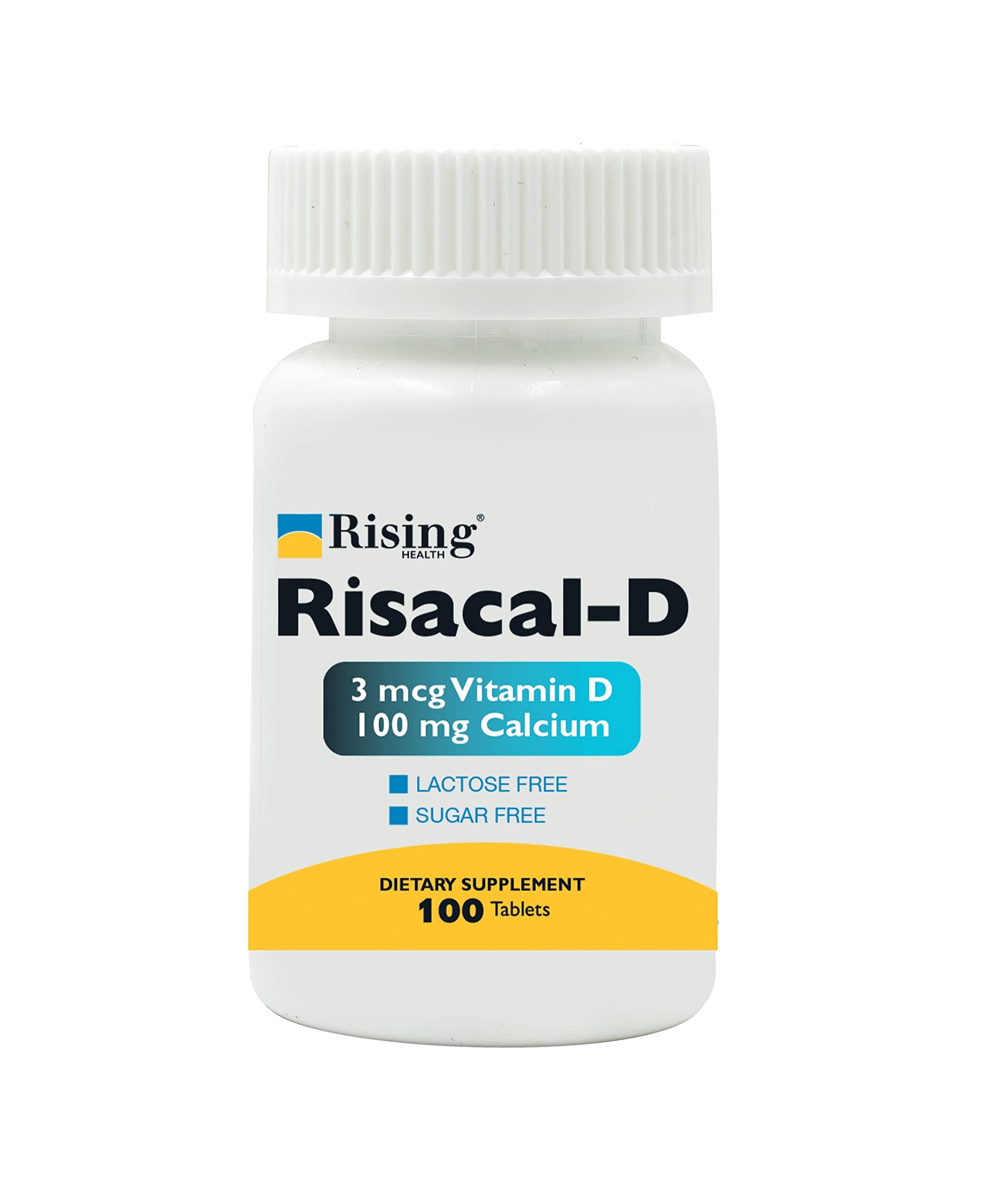 Rising Risacal-D Vitamin D3 & Calcium Supplement Tablet, 100 Tablets