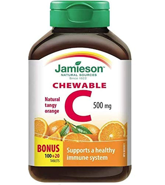 Jamieson Laboratories Vitamin C Chewable 500 mg, 120 Chewables