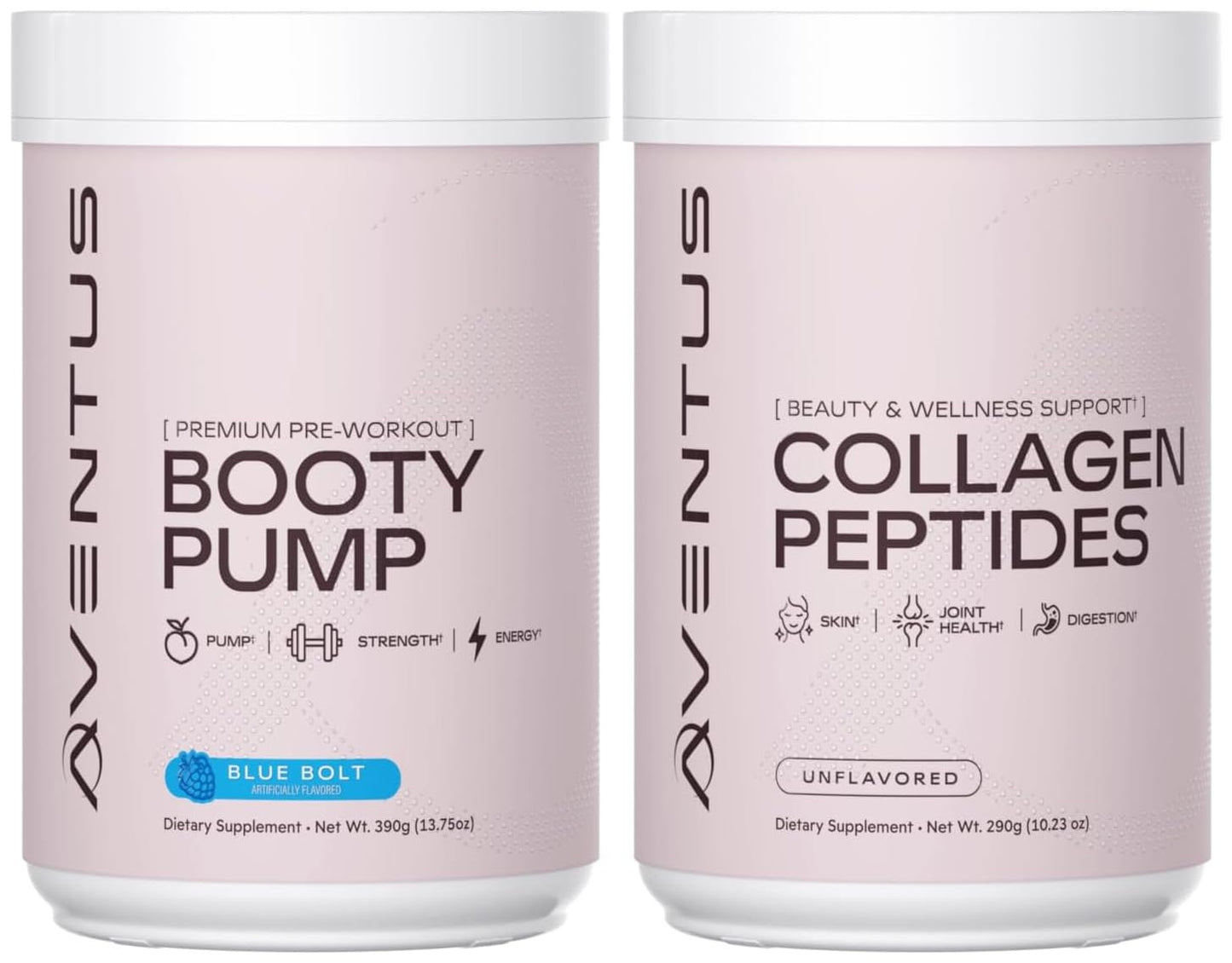 Aventus Booty Pump Blue Bolt + Collagen Bundle Pre-Workout Powder