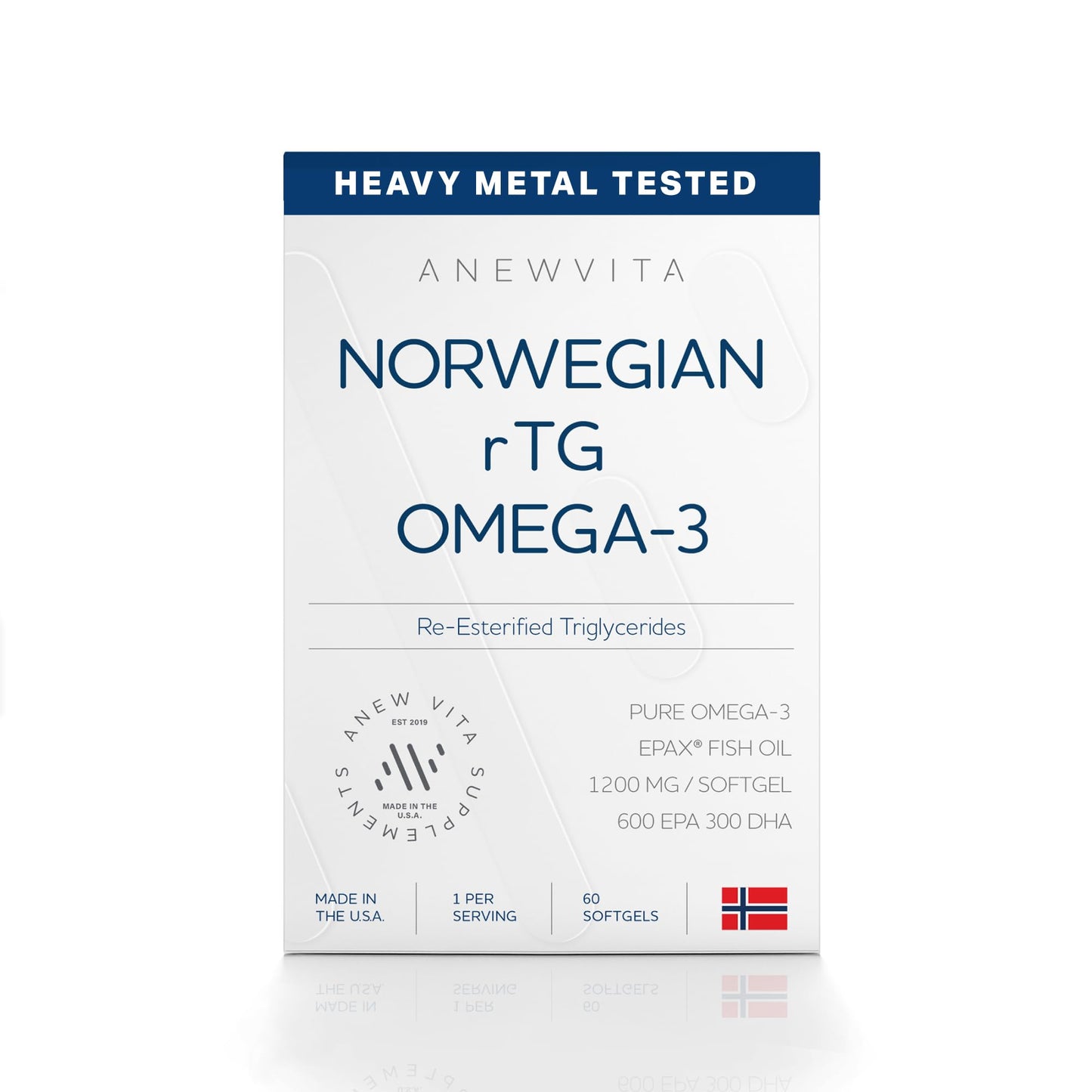 Anew Vita Omega 3 Fish Oil Softgel 60 Count