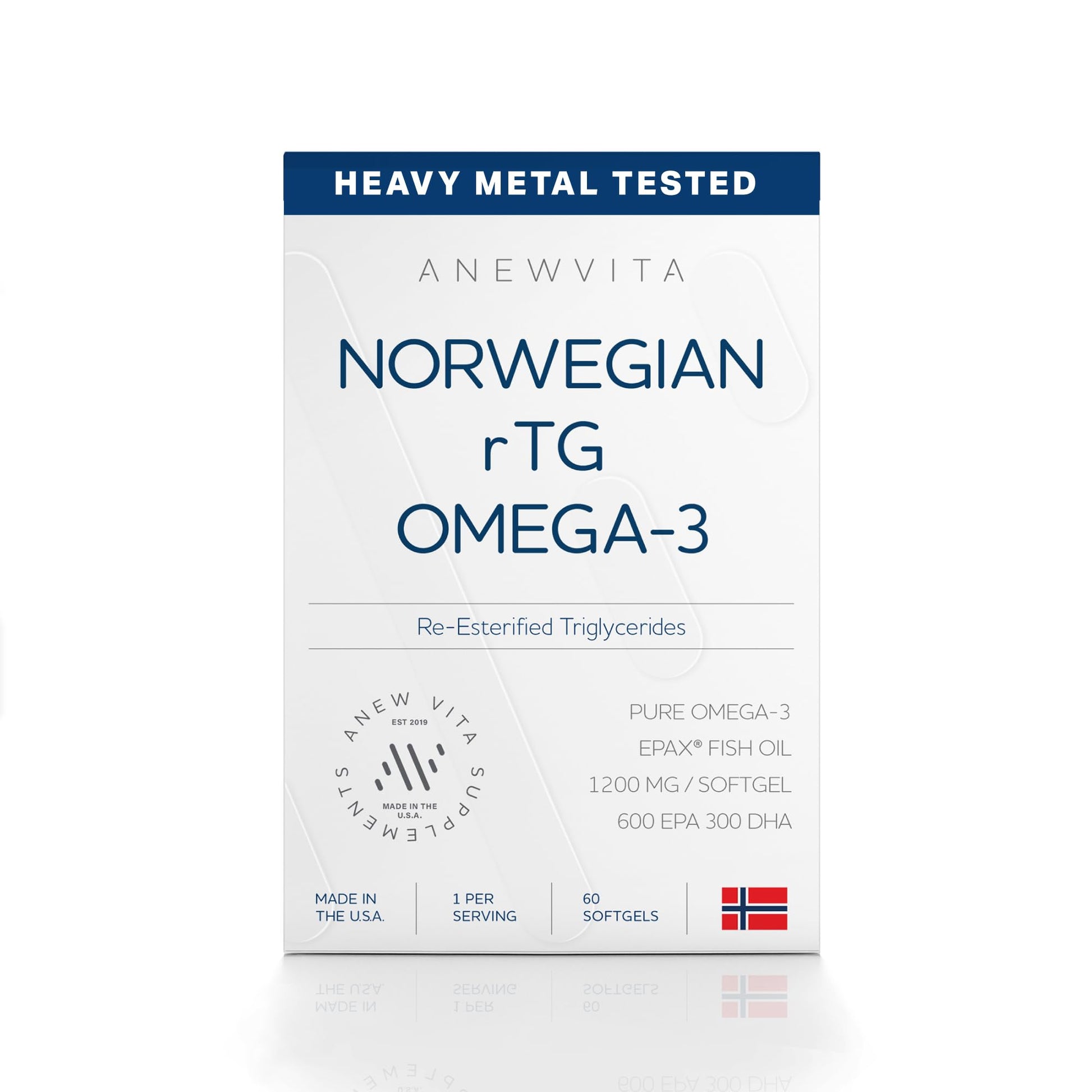 Anew Vita Omega 3 Fish Oil Softgel 60 Count