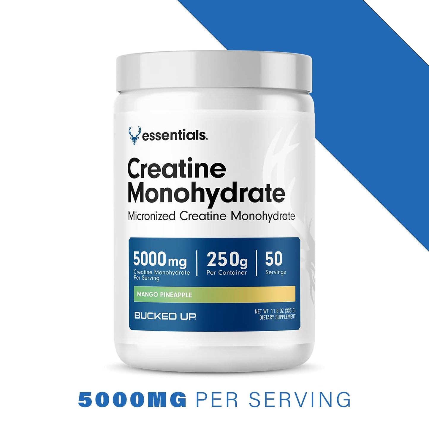 Bucked Up Mango Pineapple Creatine Monohydrate Powder 12.3