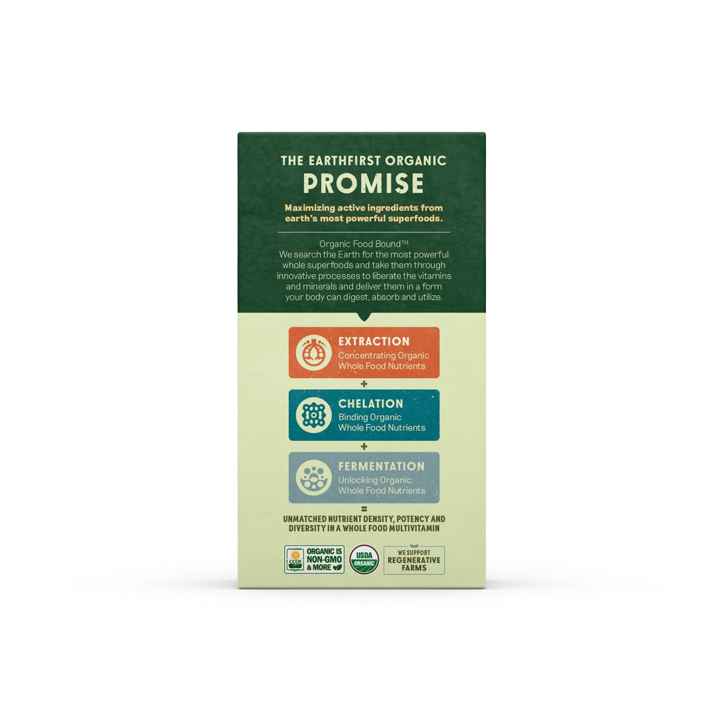EarthFirst Organic Prenatal Once Daily Multivitamin for Women for Conception, Pregnancy, Postpartum & Breastfeeding, Folate, Iron & Organic Whole Food Blend, Vegan, 60 Tablets