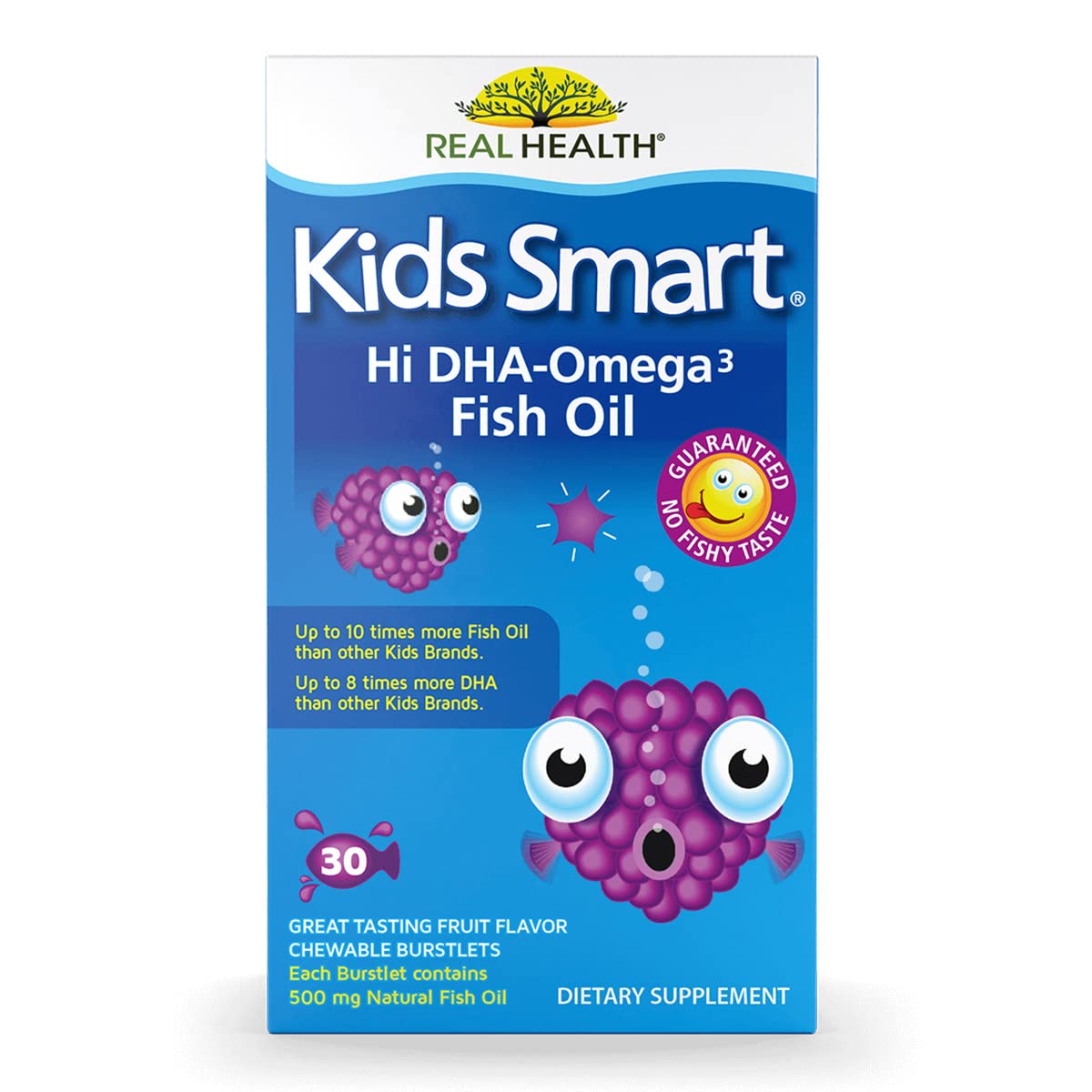 Real Health Bioglan Kids Smart Omega 3 Fish Oil Chewable Burstlets, 90 Burstlets