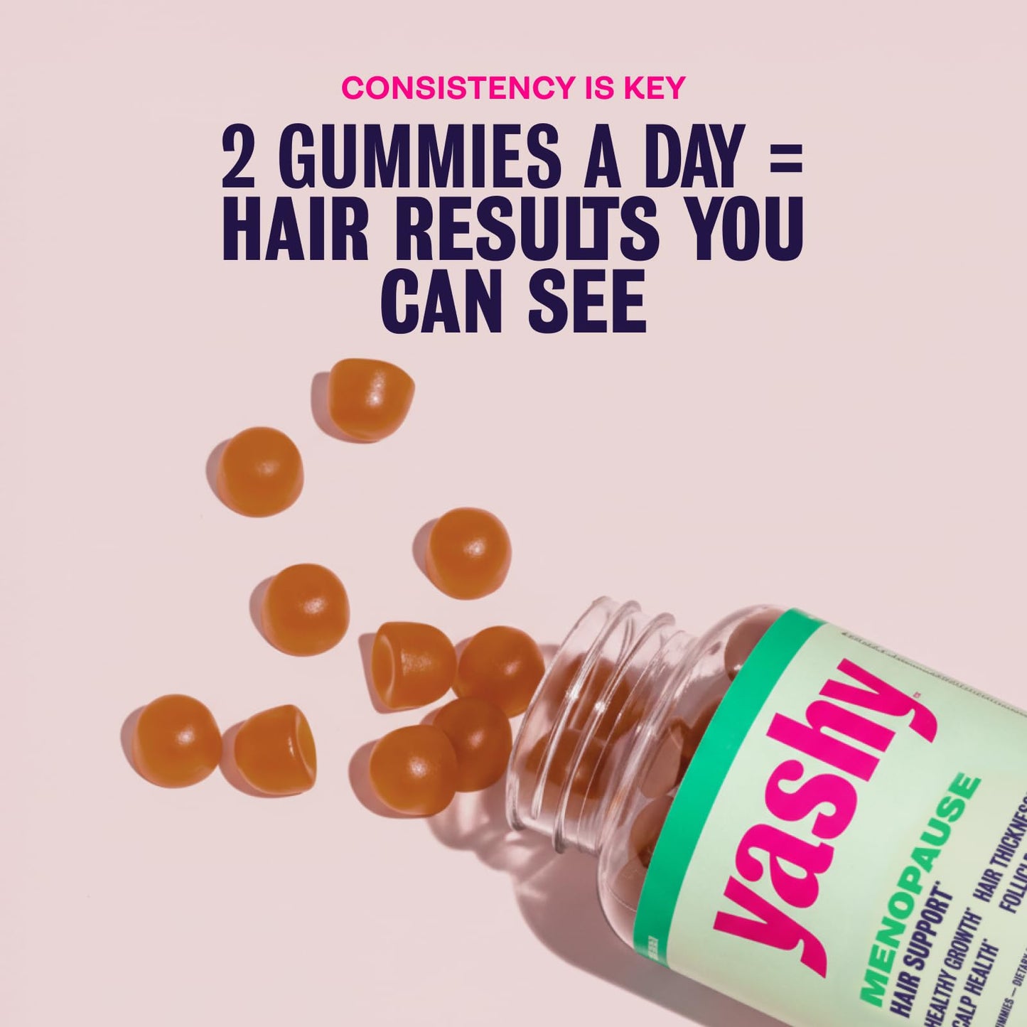 YASHY Menopause Hair Support Gummies 60 Count