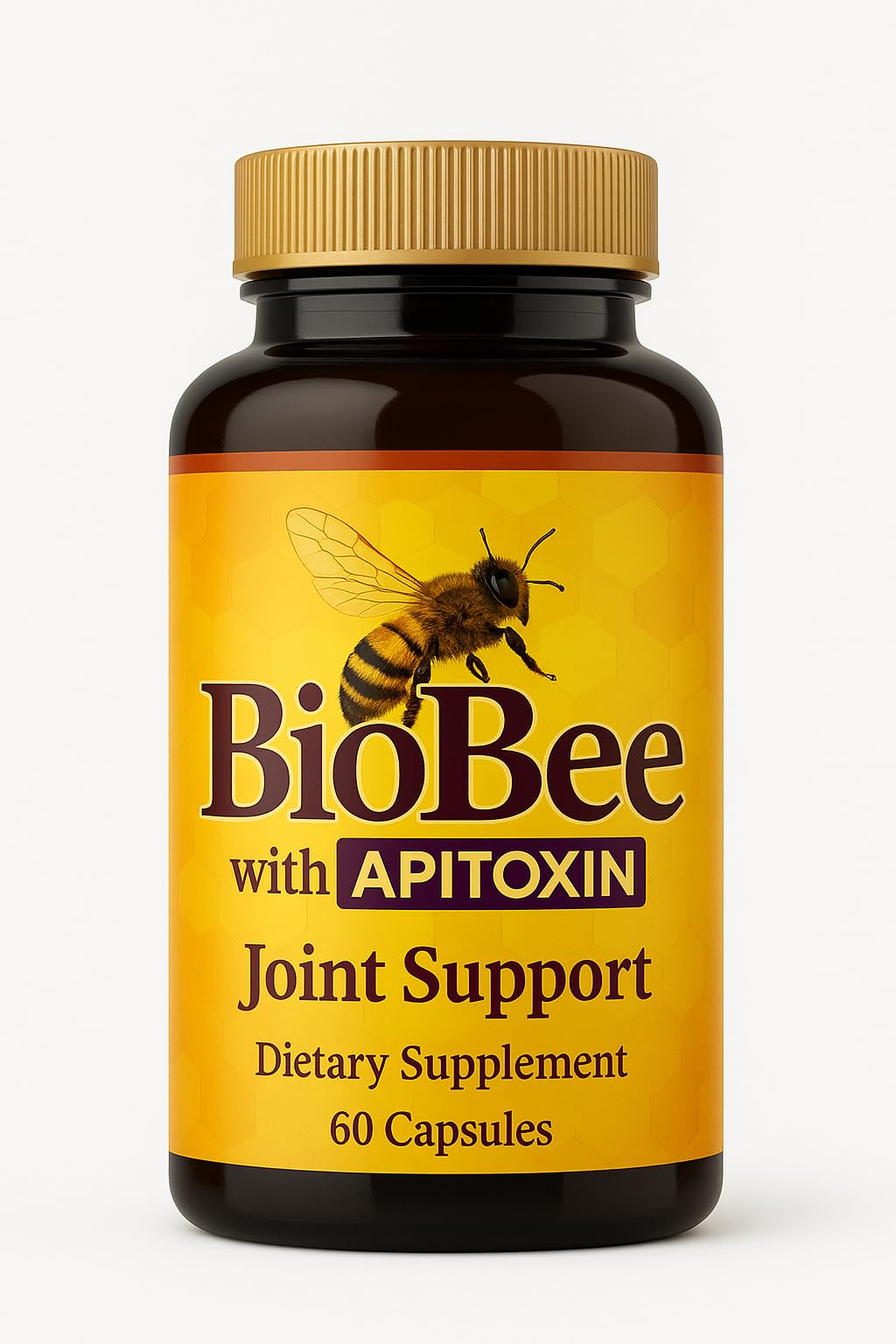 Generic Natural Bio Bee Venom with Glucosamine Sulfate, 60 Capsules