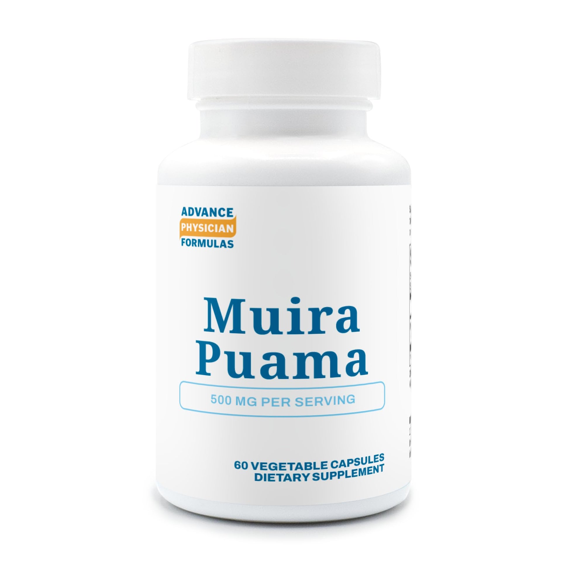 Advance Physician Formulas Muira Puama 500 mg Vegetable Capsules, 60 Count