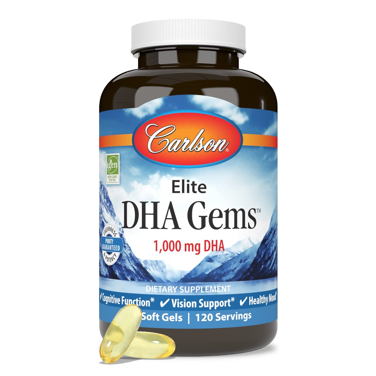 Carlson Elite DHA Gems Softgels 120 Count