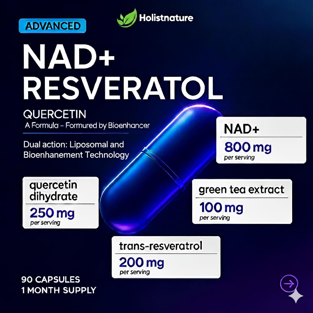 Holistnature NAD+ Supplement Capsule, 90 Capsules