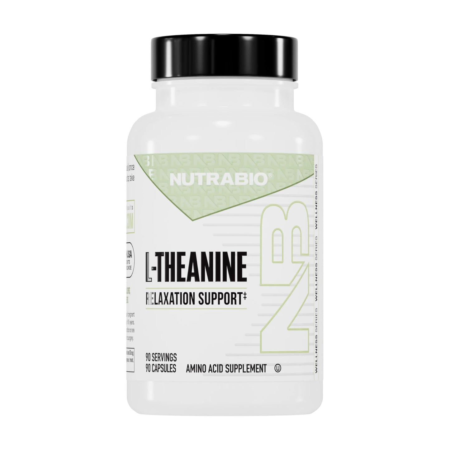 NutraBio L-Theanine Supplement 200mg Capsule, 90 Capsules