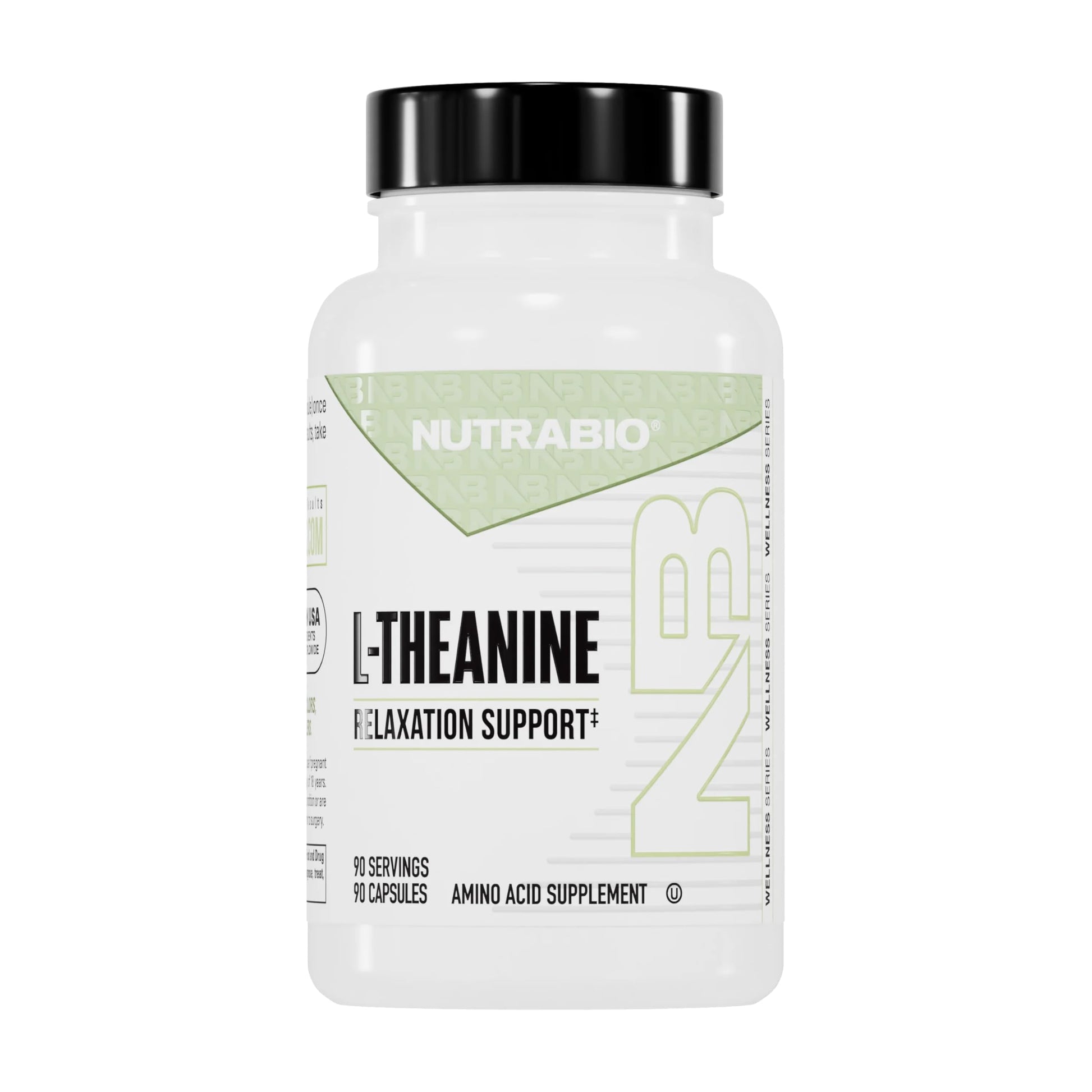 NutraBio L-Theanine Supplement 200mg Capsule, 90 Capsules