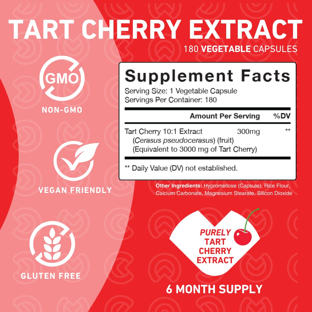 PUREFINITY Tart Cherry Capsules 180 Count