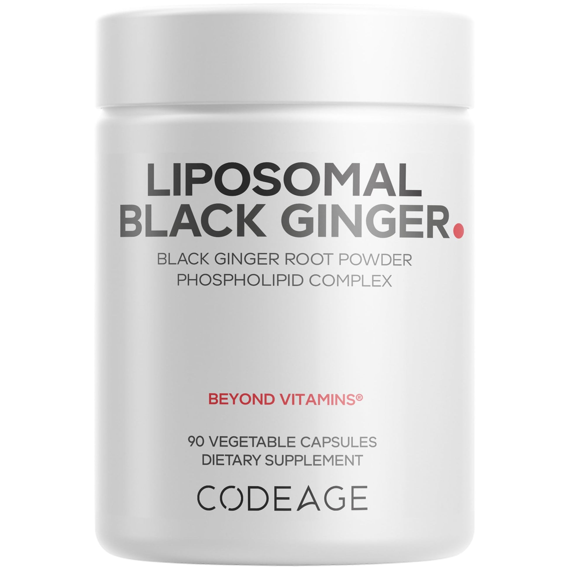 Codeage Liposomal Black Ginger 500mg Kaempferia Parviflora Capsules, 90 Count