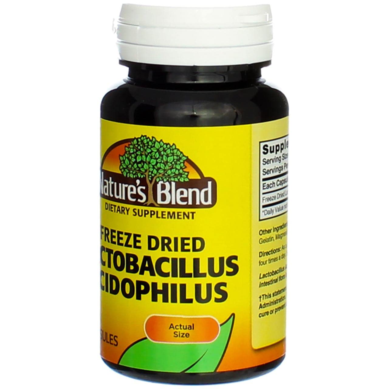 Nature's Blend Acidophilus Lactobacillin Capsules 300 Capsules