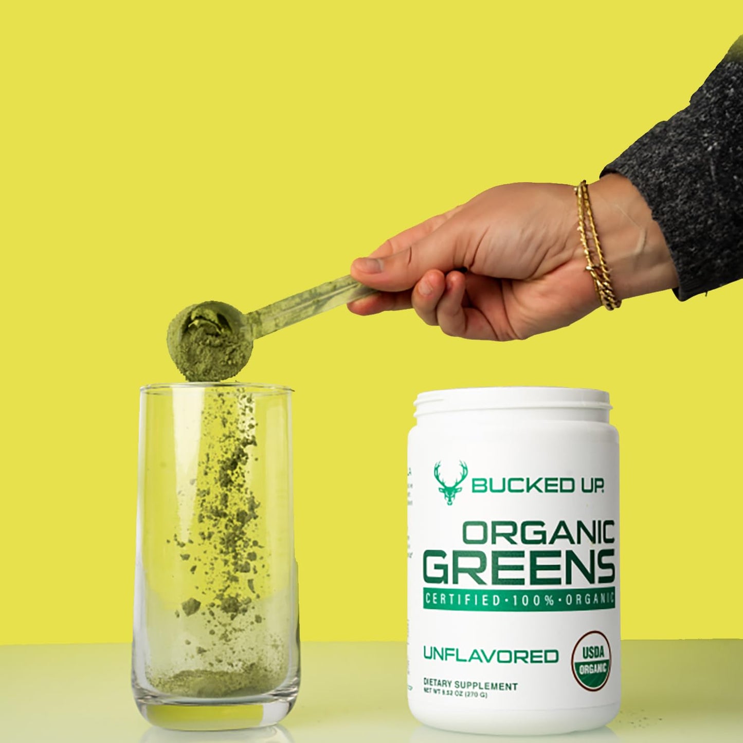 Bucked Up Greens Superfood Powder Unflavored 9.52 oz