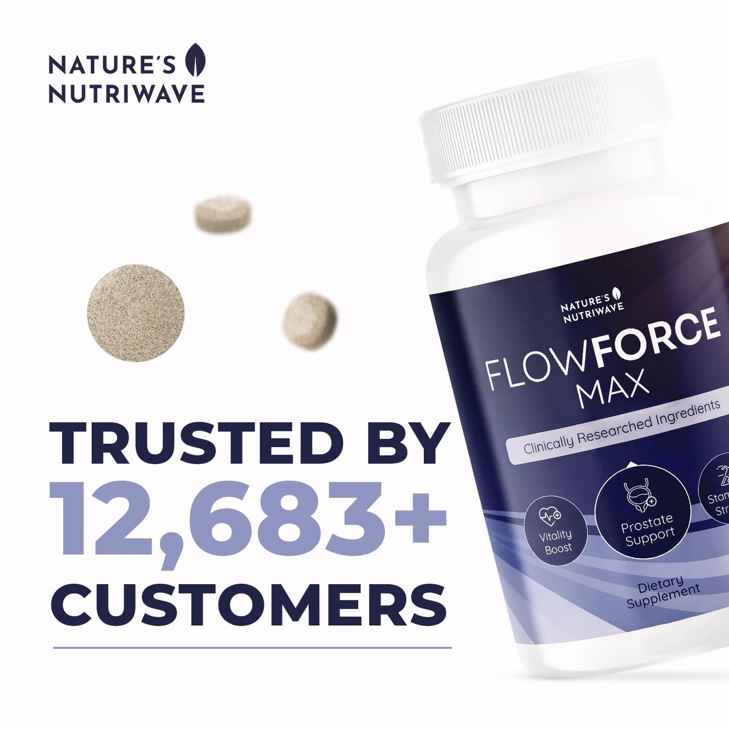 Nature’s NutriWave FlowForceMax Saw Palmetto Chewable Tablets 30 Count