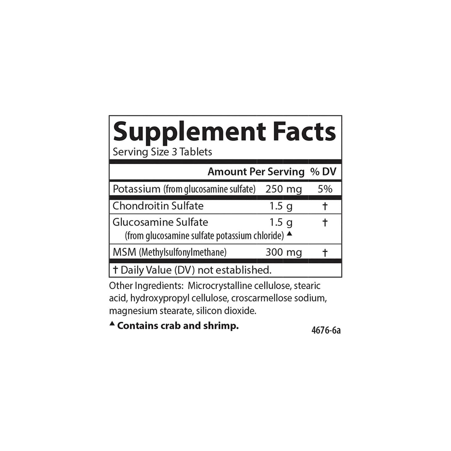 Carlson Nutra-Support Joint Glucosamine Chondroitin, 60 Tablets
