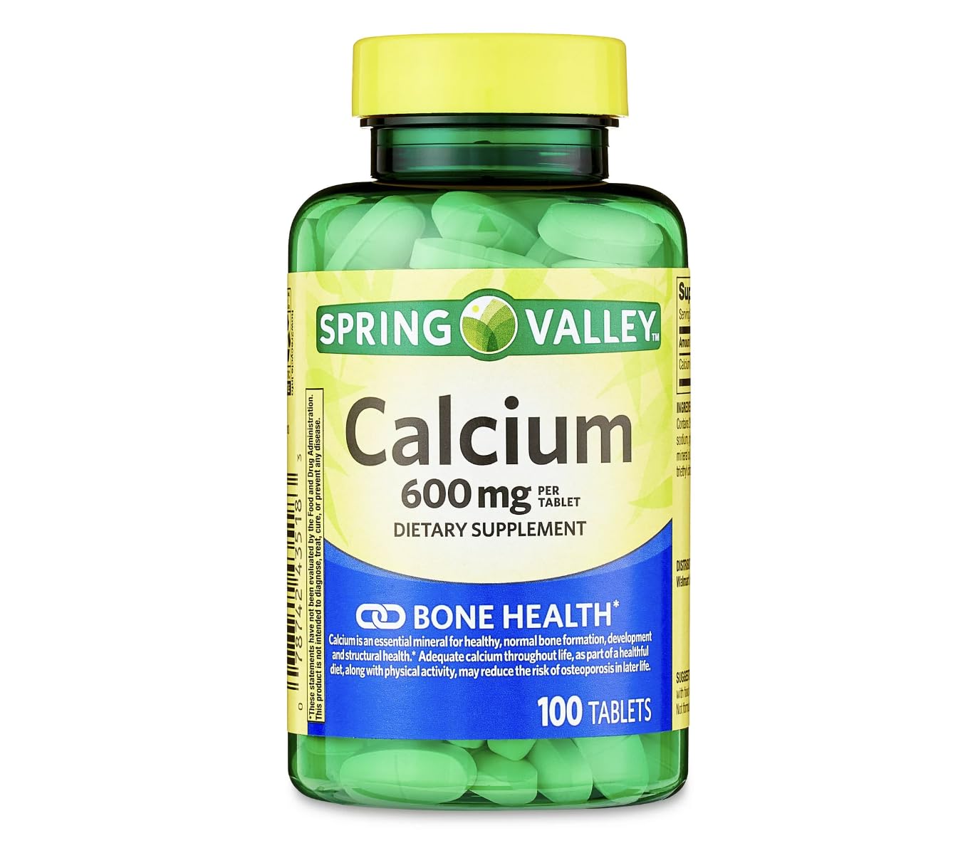 Spring Valley Calcium 600 mg Tablets, 200 Total Coated Tablets