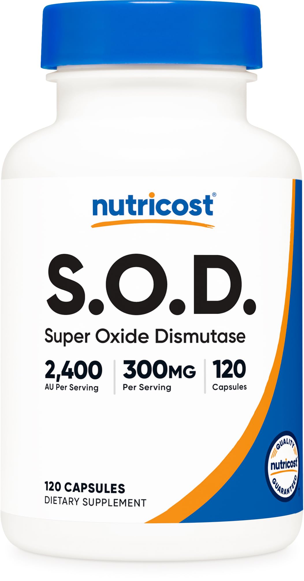 Nutricost S.O.D. Supplement 300mg (2,400 AU) Per Serving, Capsules, 120 Count