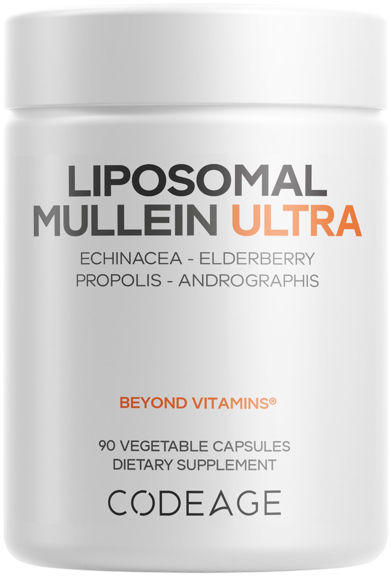 Codeage Liposomal Mullein Ultra with Elderberry and Echinacea Capsules, 90 Count