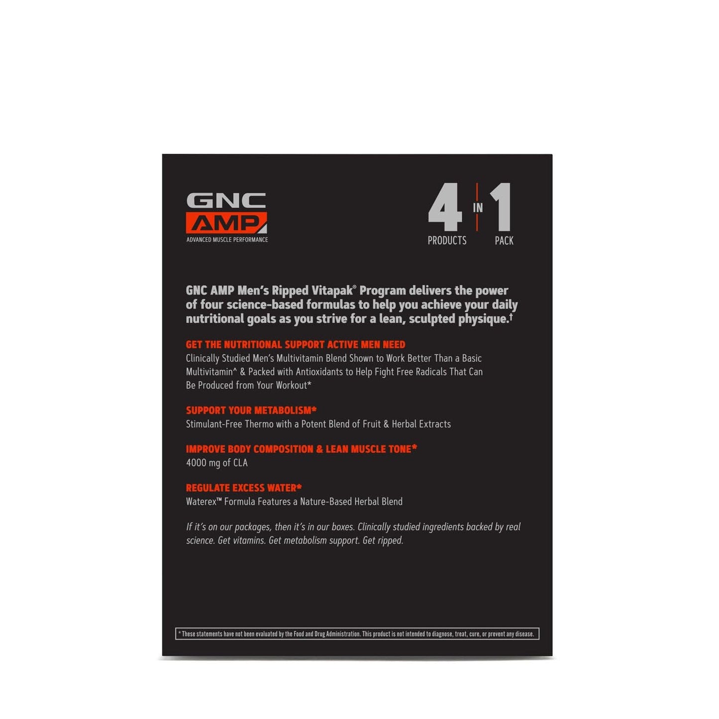 GNC Men's Ripped Clinically Studied Multivitamin Blend Tablet, 30 Count
