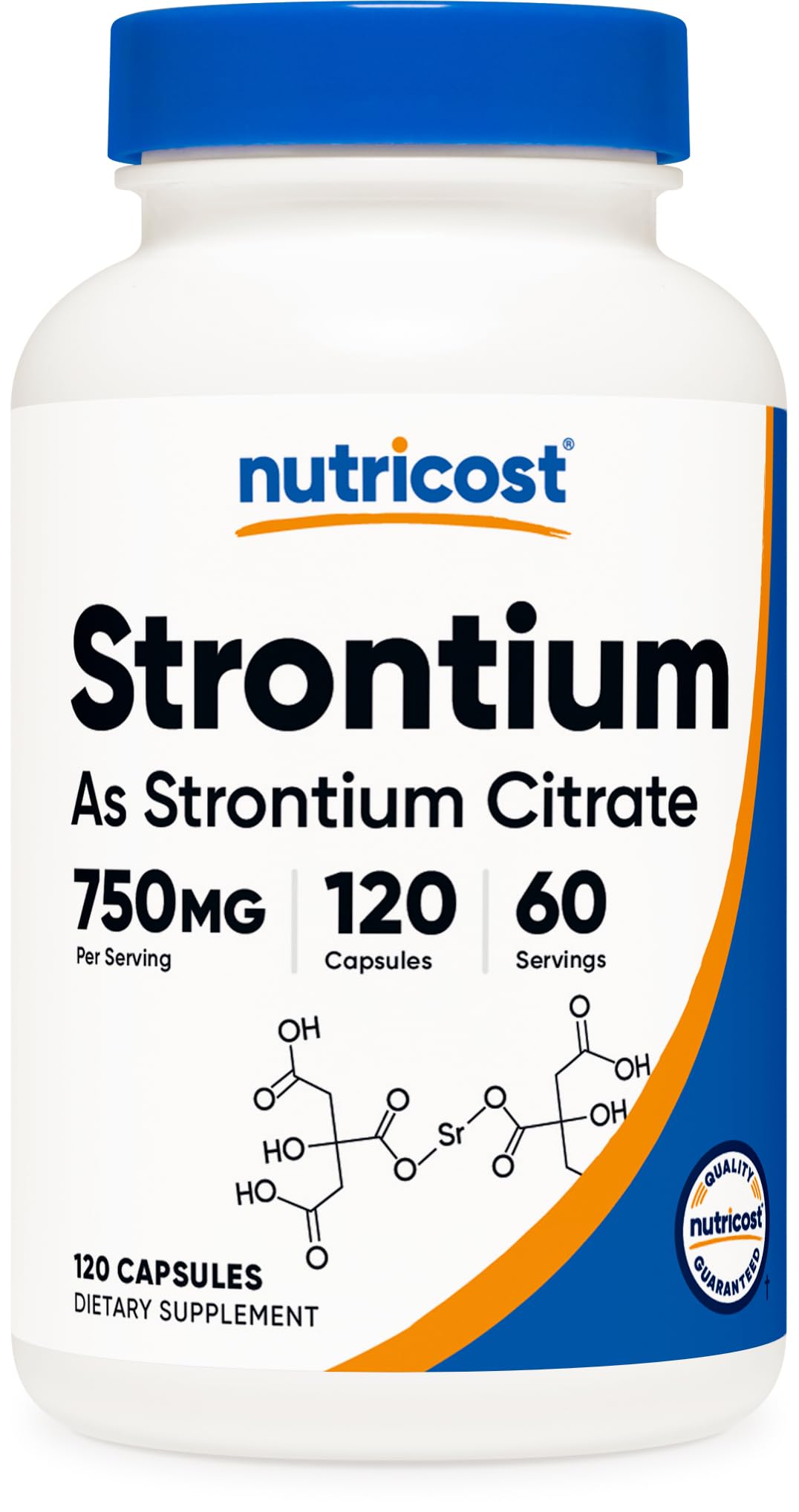 Nutricost Strontium 750mg Capsules, 120 Count