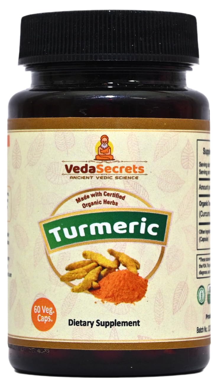 VedaSecrets Organic Turmeric Glow Capsules 60 Capsules
