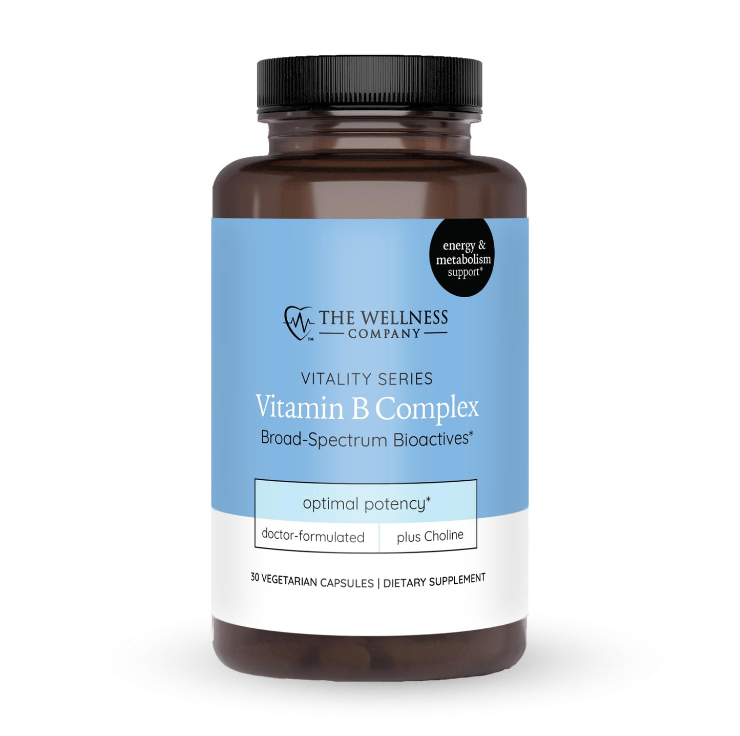 The Wellness Company Vitamin B Complex Capsules, 30 Count