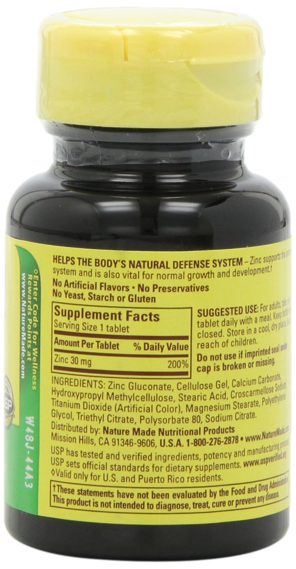 Nature Made Zinc 30mg Tablets 600