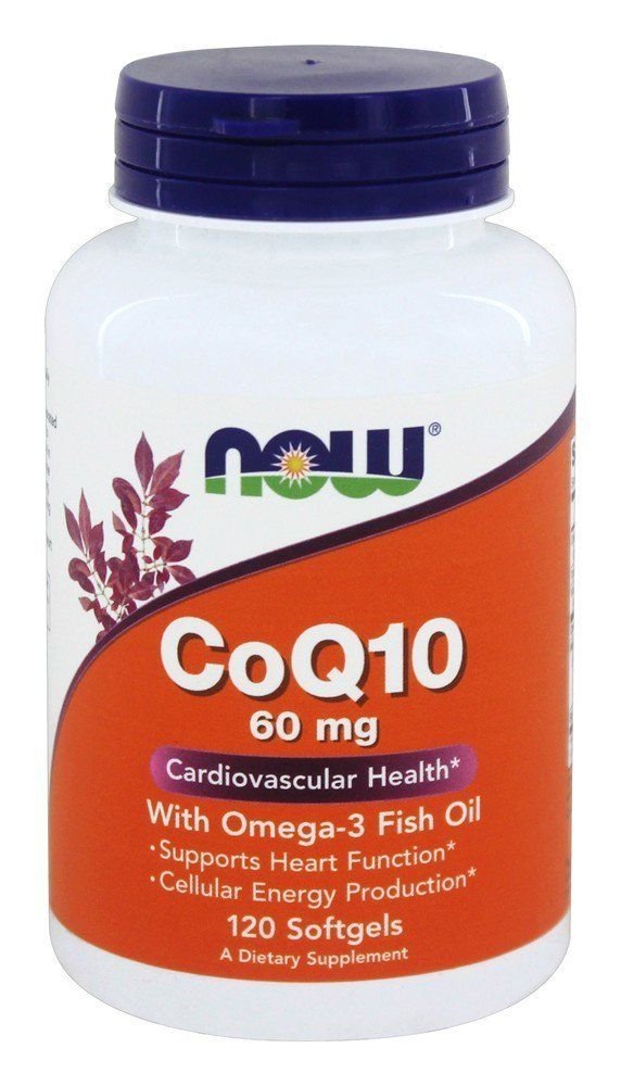NOW Foods CoQ10 60mg Softgels, 120 Count