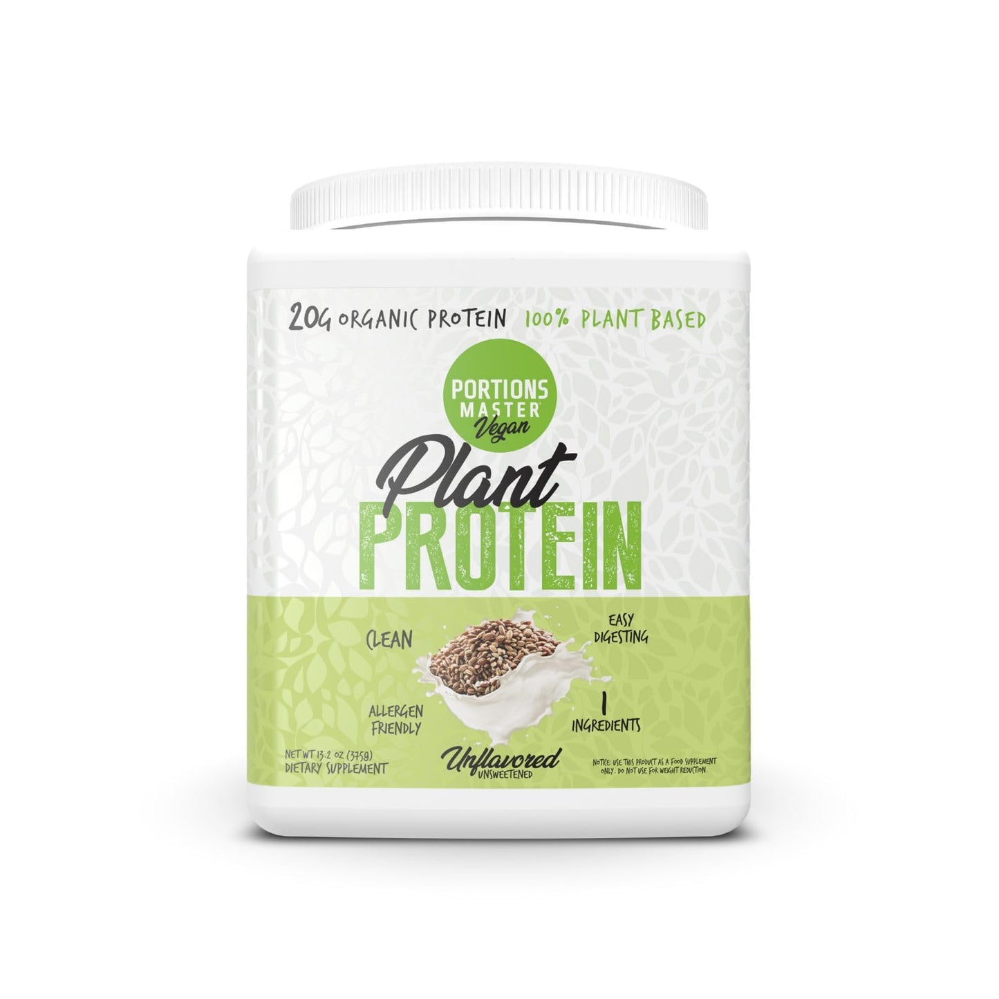 Portions Master Plant Protein Powder, 13.2 Ounce