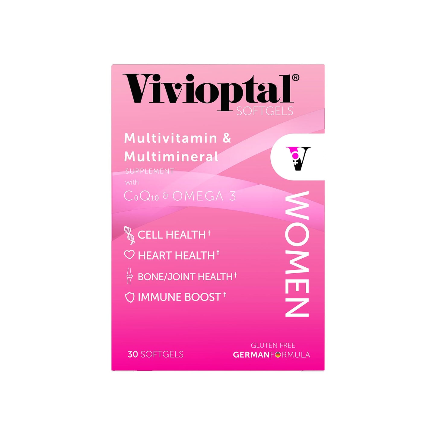 Vivioptal Vitamins Vivioptal Women Multivitamin with CoQ10 & Omega-3 Softgels, 30 Count