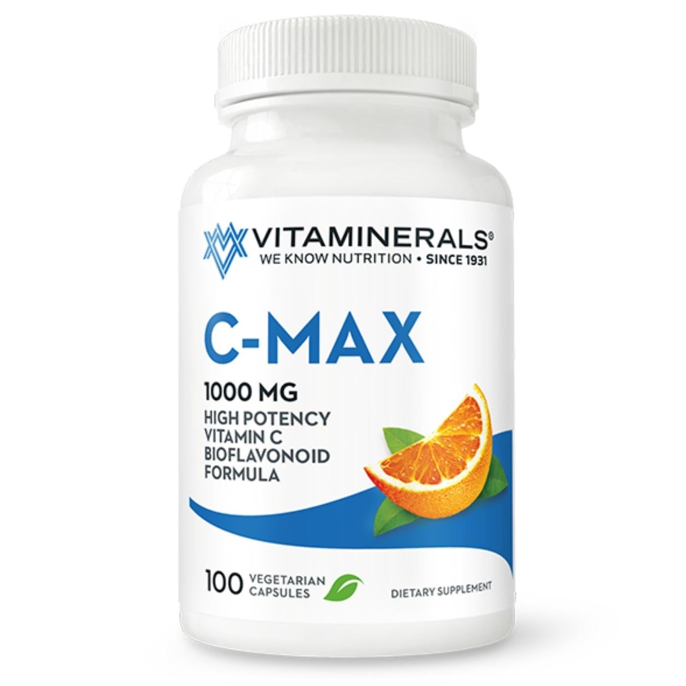 Vitaminerals C-MAX 1000mg Vitamin C with Citrus Bioflavonoids Capsules 15000 Count
