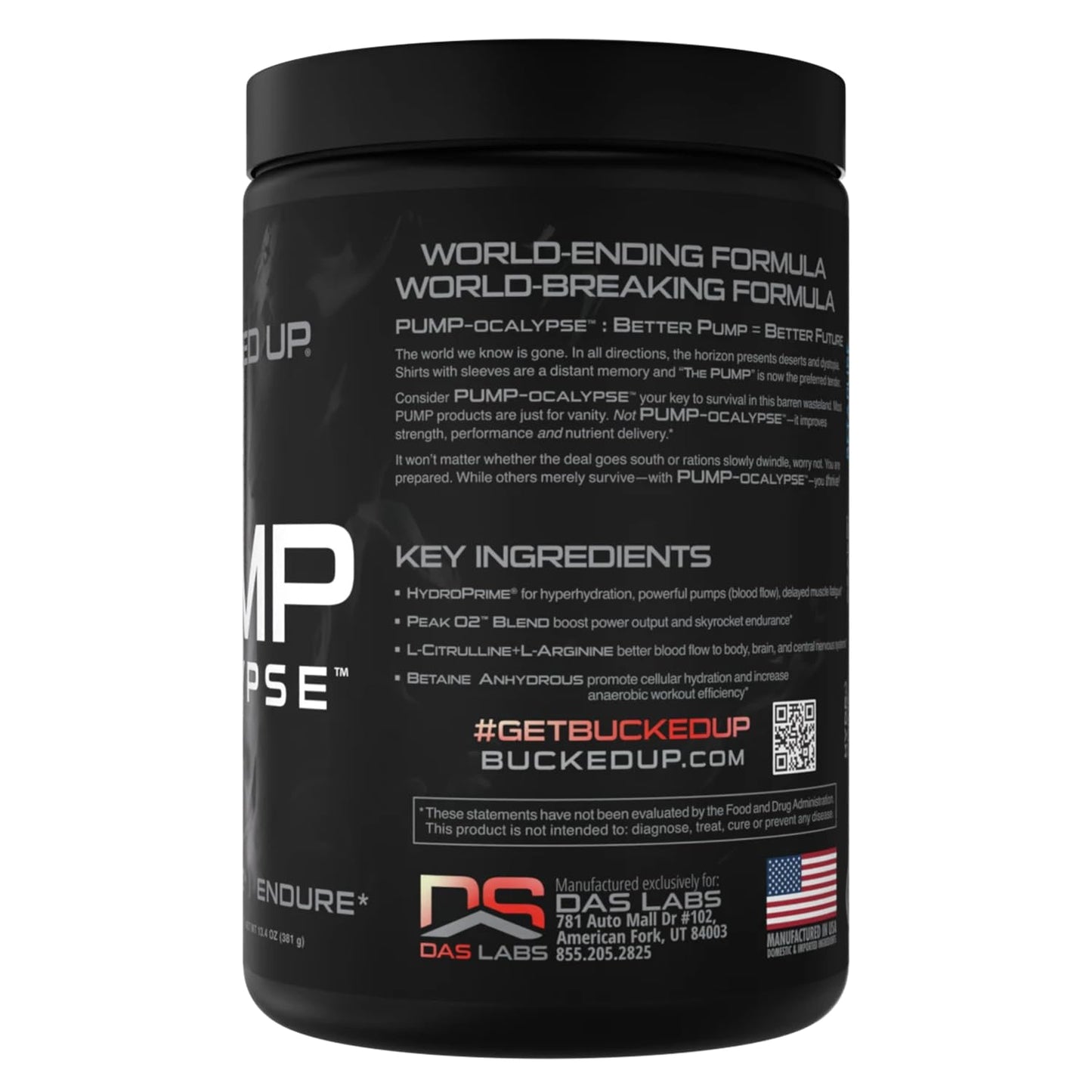 Bucked Up Pump-ocalypse Raspberry Lemonade Powder 13.4 Ounce
