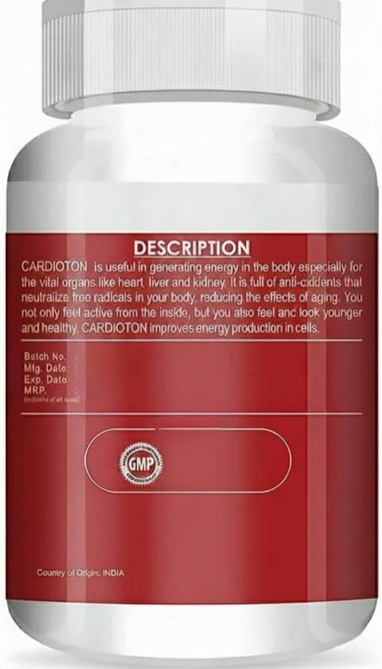Generic Cardioton with Coenzyme Q10 & Arjuna Extract for Heart Health Capsule 60 Count