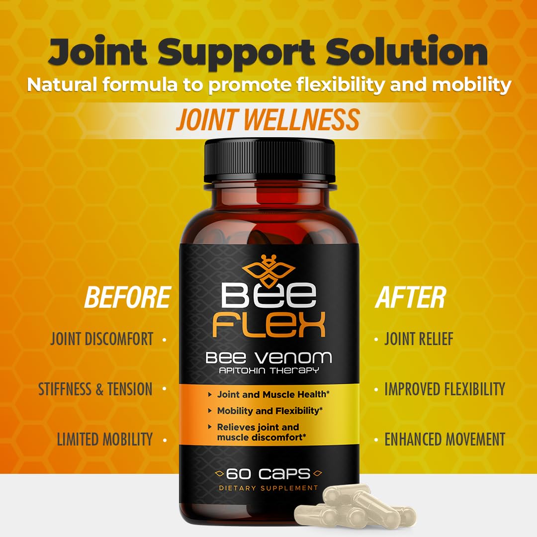 AURA VITAMINS Bee Flex Joint Support Supplements 60 Capsules