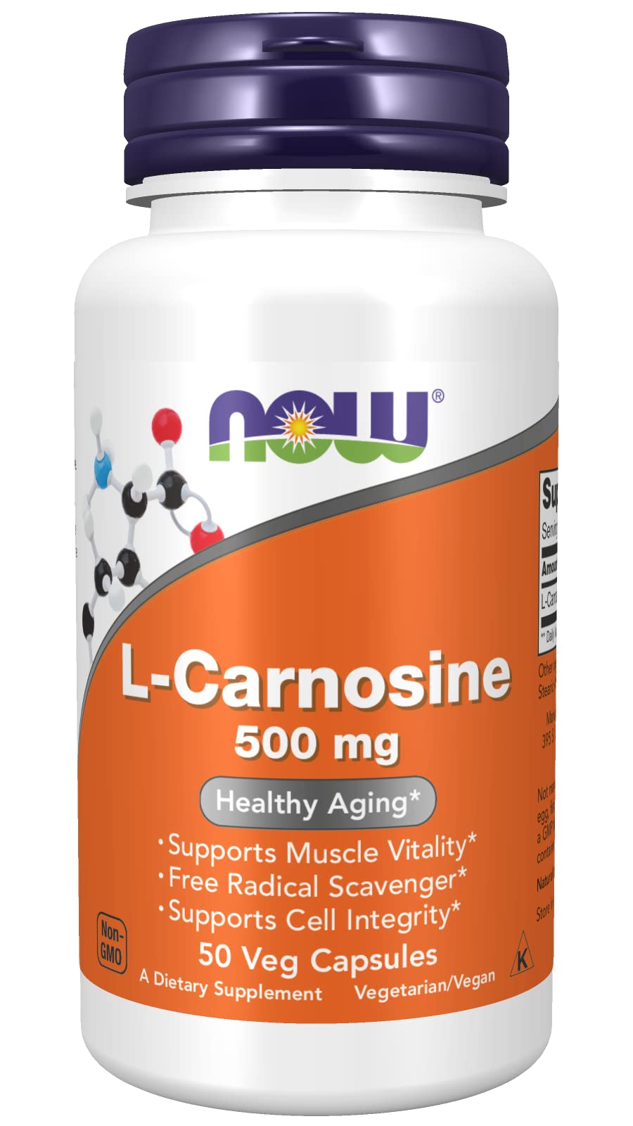 NOW Foods L-Carnosine 500 mg Capsule, 150 Capsules