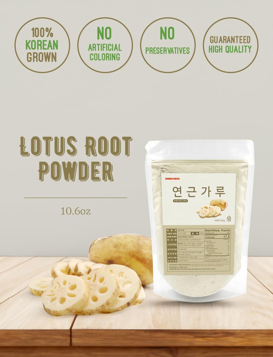 FARMER QUEEN Korean Lotus Root Powder, 10.58 oz
