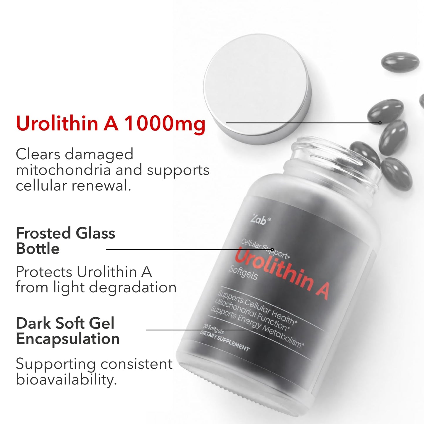 ZAB Urolithin A Supplement Softgels 90 Count