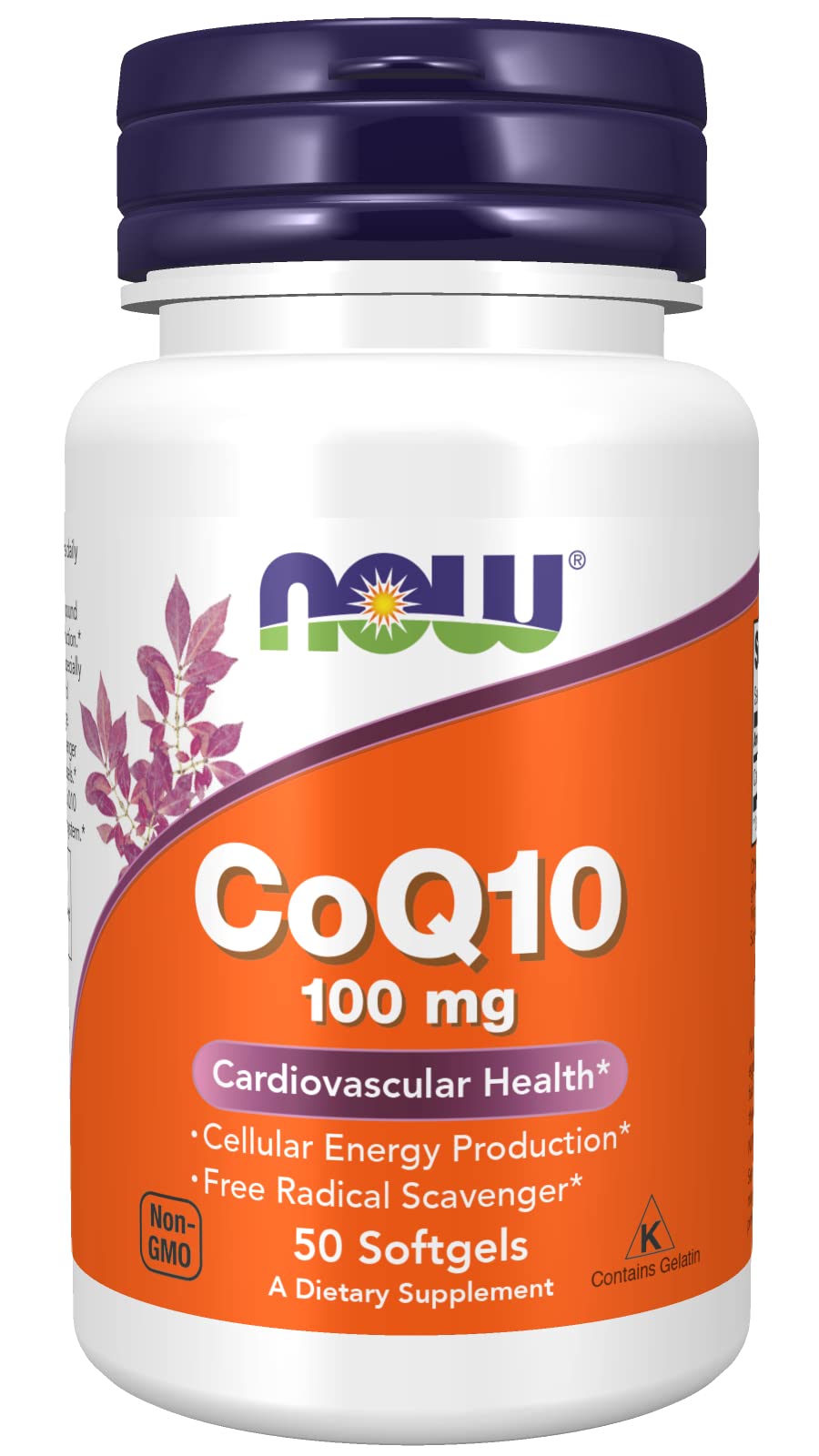 NOW Foods CoQ10 100 mg Capsule, 3 Capsules