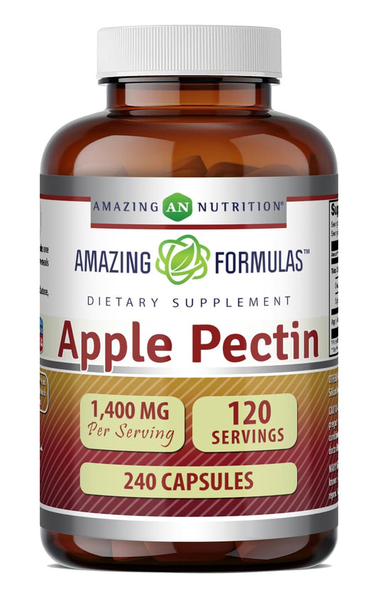 Amazing Nutrition Apple Pectin 1400 mg per Serving Supplement Capsules, 240 Count